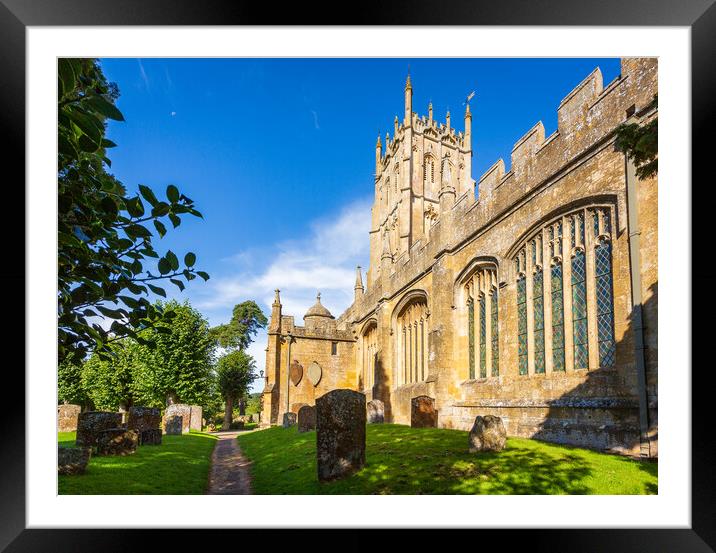 Church and graveyard in Chipping Campden Framed Mounted Print by Steve Heap
