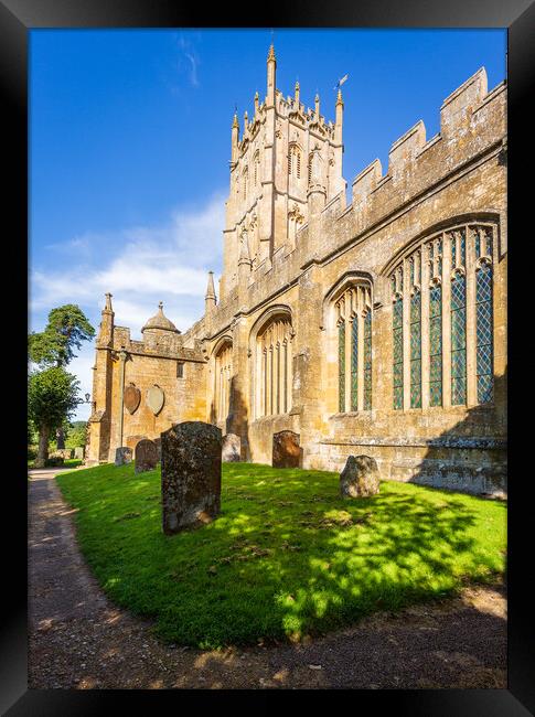 Church and graveyard in Chipping Campden Framed Print by Steve Heap