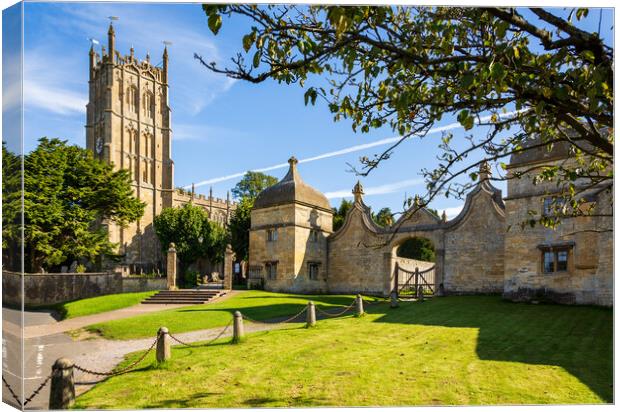 Church and gateway in Chipping Campden Canvas Print by Steve Heap