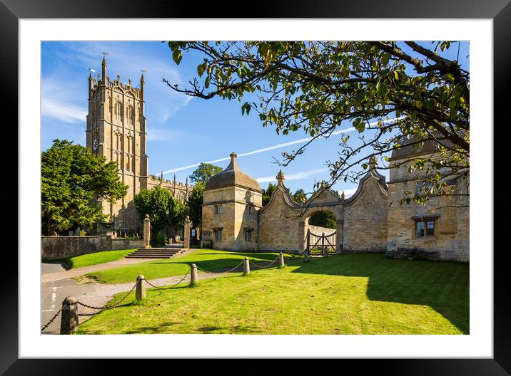 Church and gateway in Chipping Campden Framed Mounted Print by Steve Heap