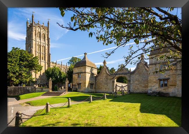 Church and gateway in Chipping Campden Framed Print by Steve Heap