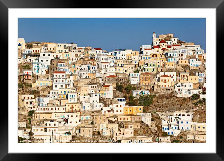 Olympos village in Karpathos, Greece Framed Mounted Print by Constantinos Iliopoulos