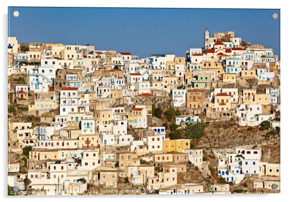 Olympos village in Karpathos, Greece Acrylic by Constantinos Iliopoulos