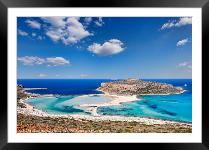 Balos Lagoon in Crete, Greece Framed Mounted Print by Constantinos Iliopoulos