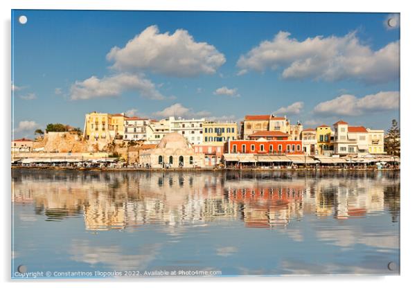 Chania’s Venetian Harbour in Crete, Greece Acrylic by Constantinos Iliopoulos