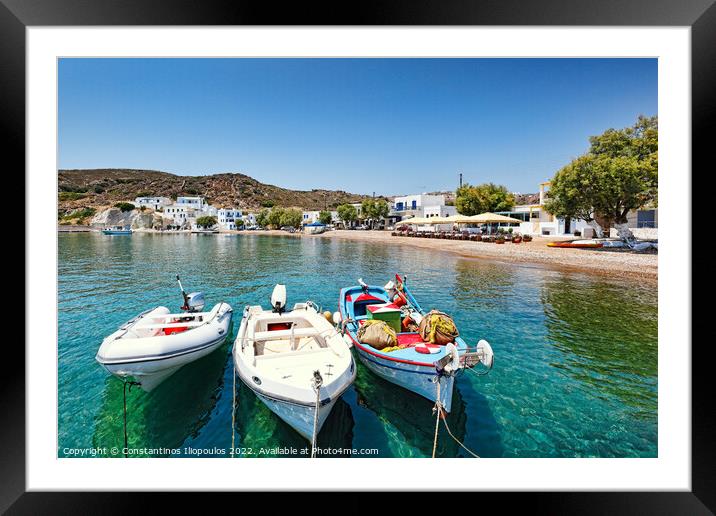 Psathi in Kimolos, Greece Framed Mounted Print by Constantinos Iliopoulos