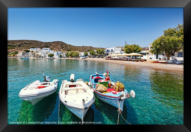Psathi in Kimolos, Greece Framed Print by Constantinos Iliopoulos