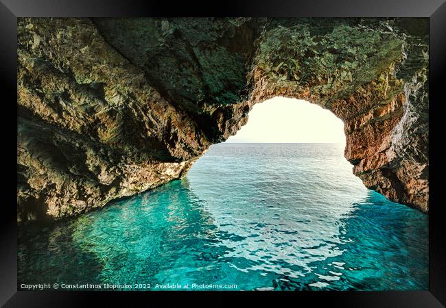 Blue Caves in Zakynthos, Greece Framed Print by Constantinos Iliopoulos