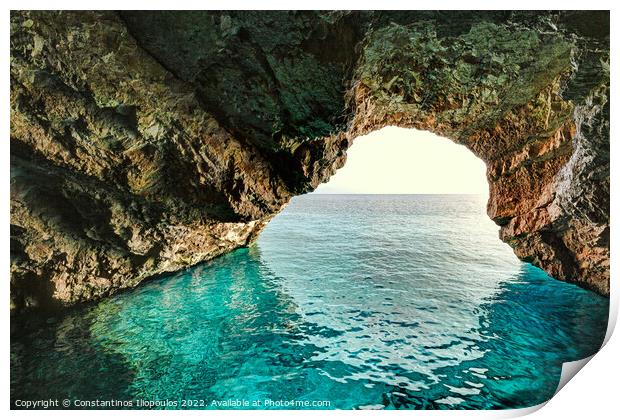 Blue Caves in Zakynthos, Greece Print by Constantinos Iliopoulos