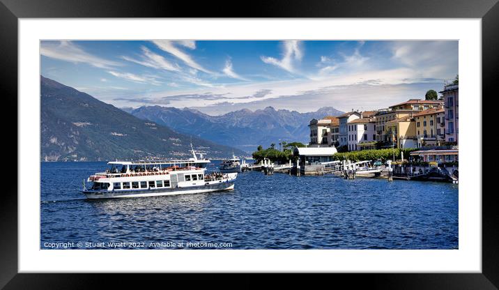 Ferry Arrives at Bellagio Framed Mounted Print by Stuart Wyatt