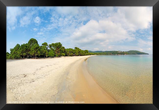 The beach Koukounaries in Skiathos, Greece Framed Print by Constantinos Iliopoulos