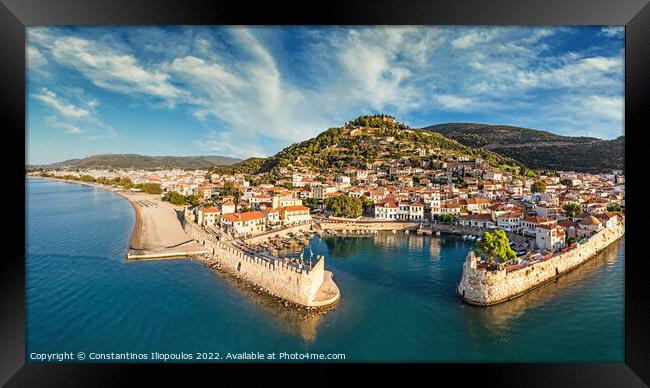 The port of Nafpaktos, Greece Framed Print by Constantinos Iliopoulos