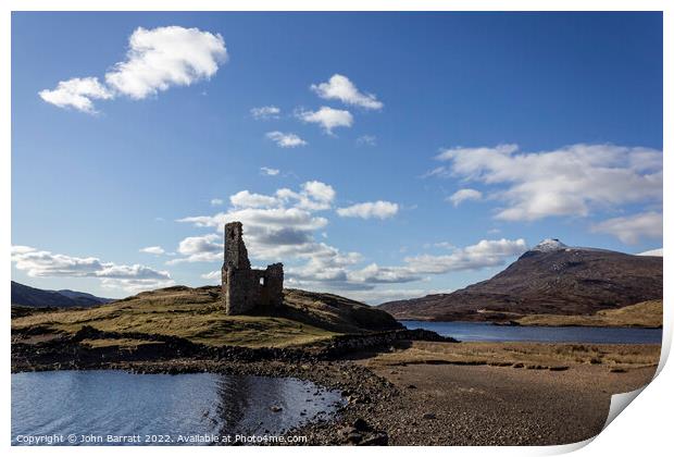 Ardvreck Castle Print by John Barratt