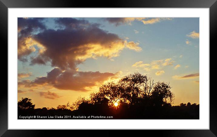 goodnight sun Framed Mounted Print by Sharon Lisa Clarke