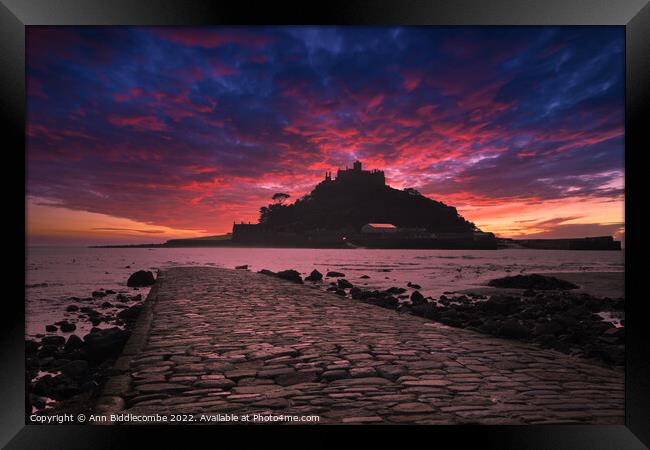 St Michaels Mount in Cornwall   Framed Print by Ann Biddlecombe