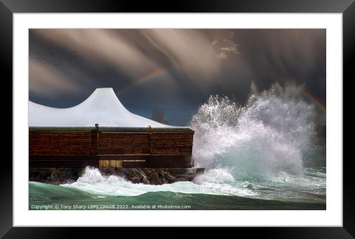 STORM IN SUNLIGHT -KYRENIA HARBOUR, N. CYPRUS Framed Mounted Print by Tony Sharp LRPS CPAGB