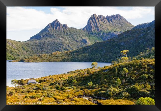 Cradle Mountain and Dove Lake - Tasmania Framed Print by Laszlo Konya