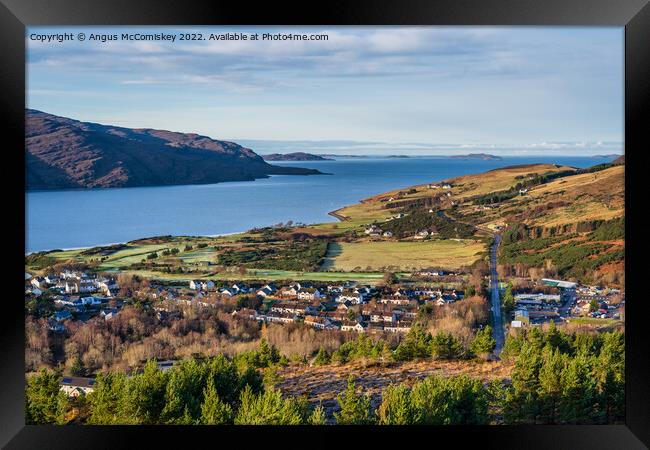 NC500 road heading north out of Ullapool Framed Print by Angus McComiskey