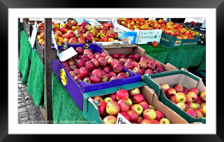 Apples for health Framed Mounted Print by john hill