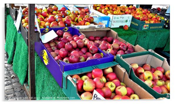 Apples for health Acrylic by john hill