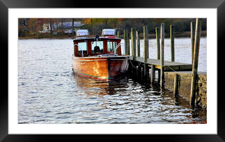 Water Taxi, Derwent water, Cumbria. Framed Mounted Print by john hill