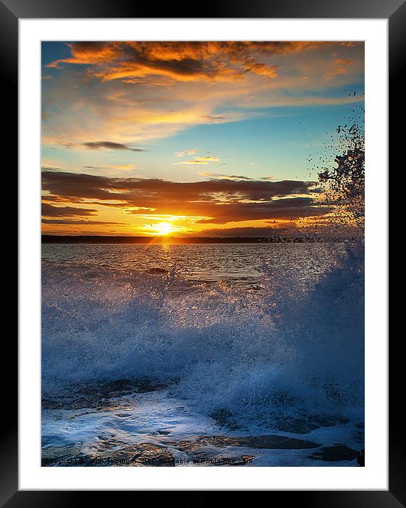 Winterfield Sunset Framed Mounted Print by Keith Thorburn EFIAP/b
