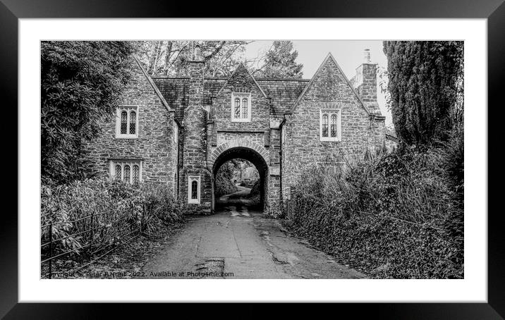 The Old Gatehouse Cockington Torquay Framed Mounted Print by Peter F Hunt