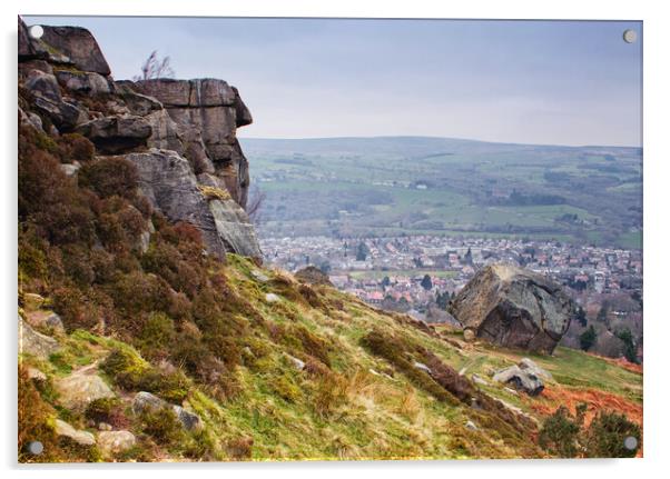 The edge of Ilkley Moor Acrylic by David McCulloch