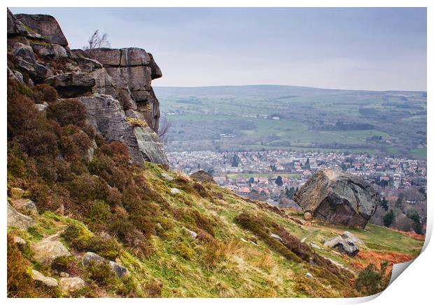 The edge of Ilkley Moor Print by David McCulloch