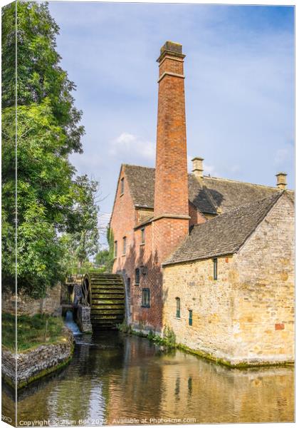 Waterwheel The Old Mill Canvas Print by Allan Bell