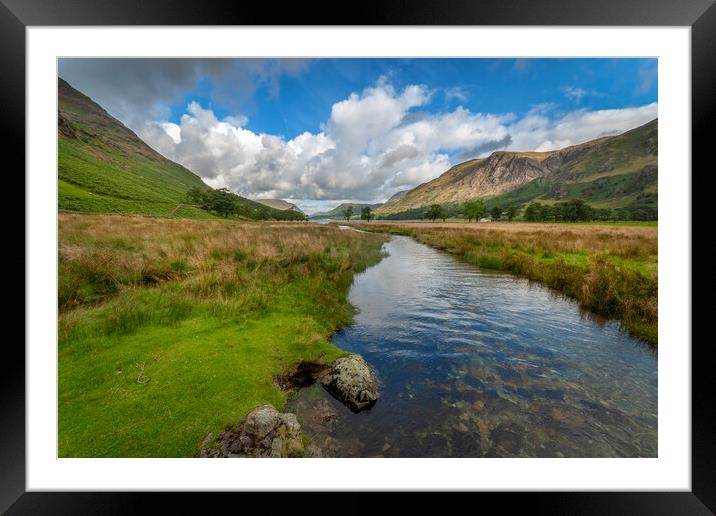 Buttermere  lake district cumbria Framed Mounted Print by Eddie John