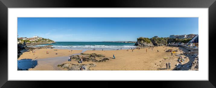 Newquay panoramic Framed Mounted Print by chris smith