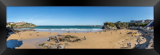 Newquay panoramic Framed Print by chris smith