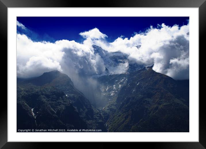 Mount Nup La Everest Region Nepal Framed Mounted Print by Jonathan Mitchell