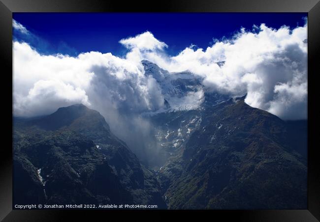 Mount Nup La Everest Region Nepal Framed Print by Jonathan Mitchell