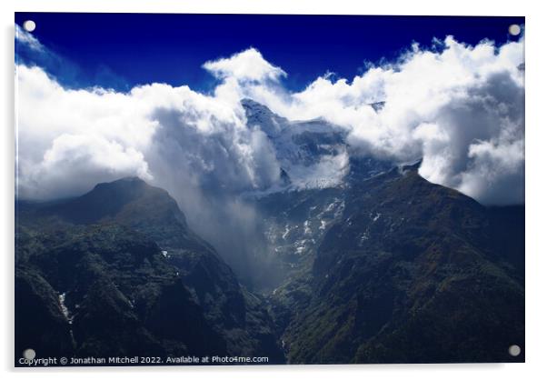 Mount Nup La Everest Region Nepal Acrylic by Jonathan Mitchell