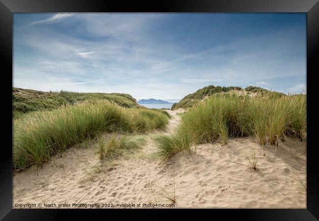 Newborough sand dunes Framed Print by North Wales Photography