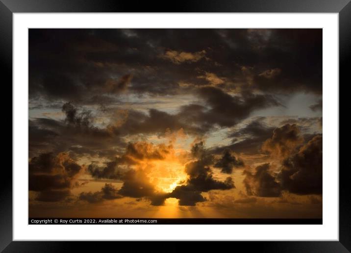 Sunset at Sea Framed Mounted Print by Roy Curtis