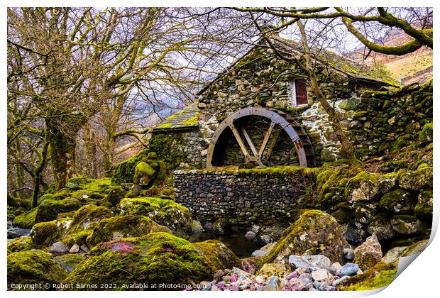 The Hidden Watermill Print by Lrd Robert Barnes