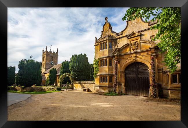 Stanway House and St Peters Church Stanton Framed Print by Steve Heap