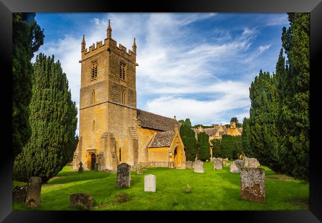 Stanway House and St Peters Church Stanton Framed Print by Steve Heap