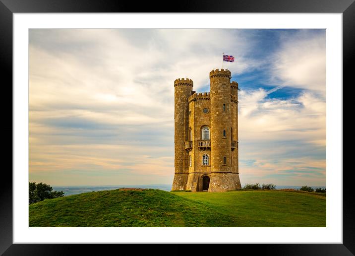 Broadway Tower in Cotswolds England Framed Mounted Print by Steve Heap