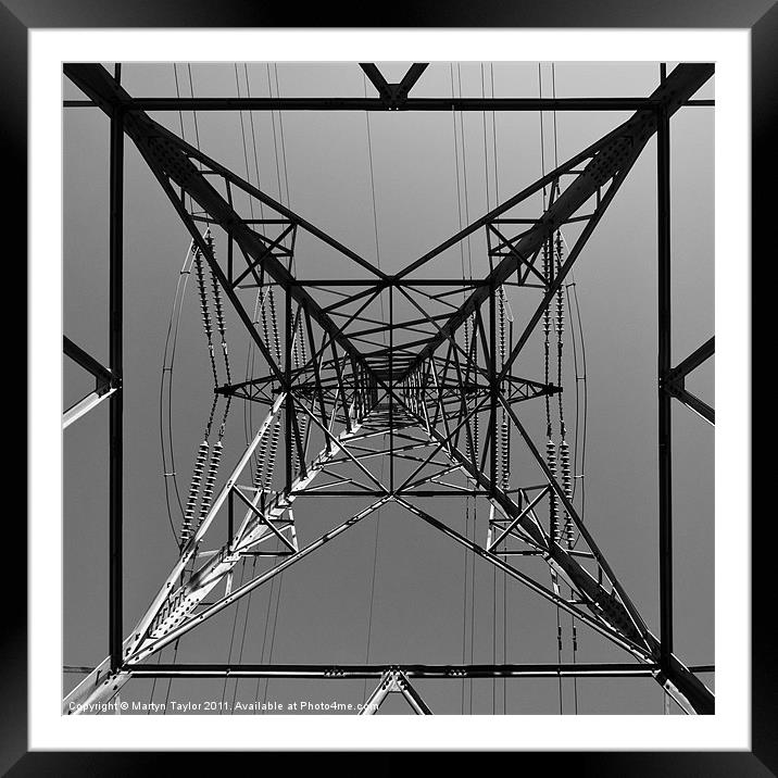 Abstract Pylons Framed Mounted Print by Martyn Taylor