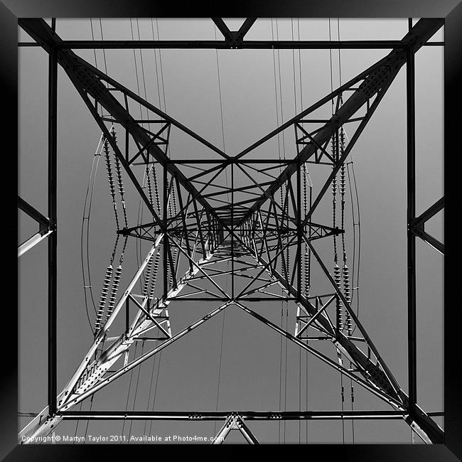 Abstract Pylons Framed Print by Martyn Taylor