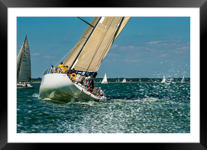 The 30 metre New Zealand superyacht 'Zana' Framed Mounted Print by Gerry Walden LRPS