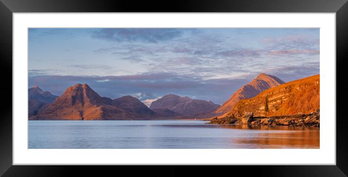 Elgol Panorama - Isle of Skye Framed Mounted Print by John Frid