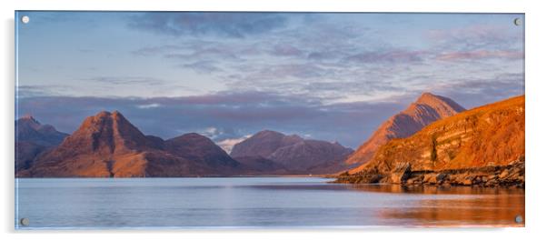 Elgol Panorama - Isle of Skye Acrylic by John Frid