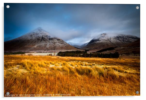 Scottish highlands .Beinn Dorain Acrylic by John Henderson