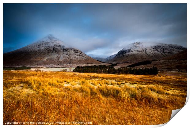 Scottish highlands .Beinn Dorain Print by John Henderson