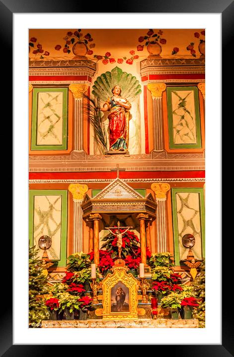 Old Mission Santa Ines Solvang California Basilica Altar Cross Framed Mounted Print by William Perry